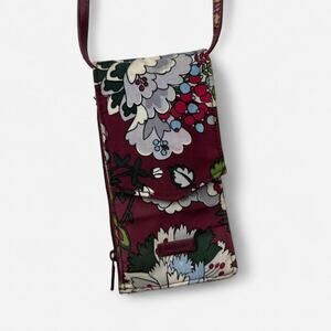 Vera bradley floral crossbody wallet phone bag